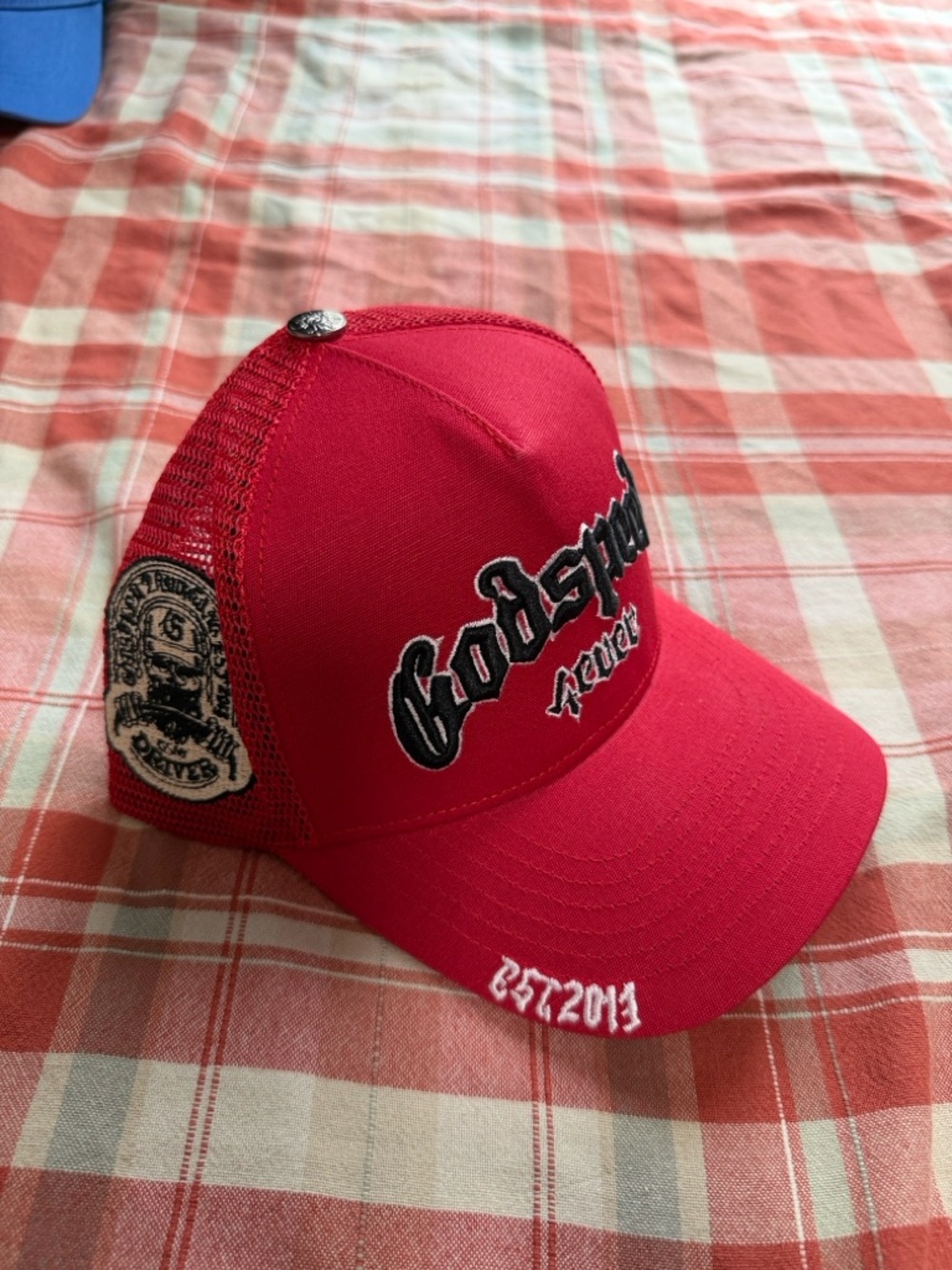 Godspeed Red Trucker Hat